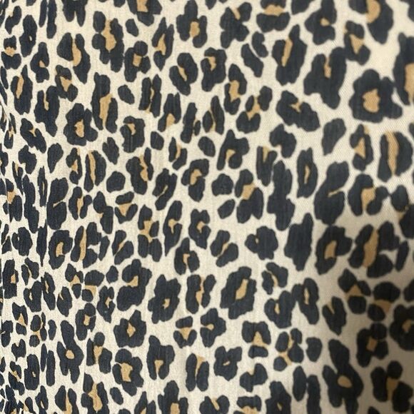 Thml Leopard Floral Embroiderd Flutter Sleeve Knee Length Dress Women's Size M - Picture 8 of 16